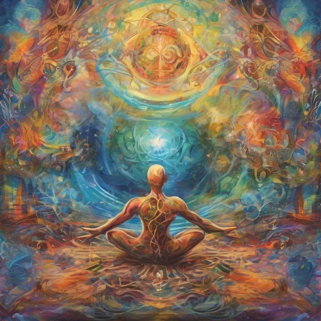 Απόλυτη ηρεμία, διαλογισμός και πνευματική εξέλιξη σε μια ζωγραφιά.